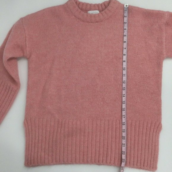 Topshop Pink Sweater Size 0-2 Deep Hem Crewneck Super Soft Side Slit New NWT - Picture 9 of 10